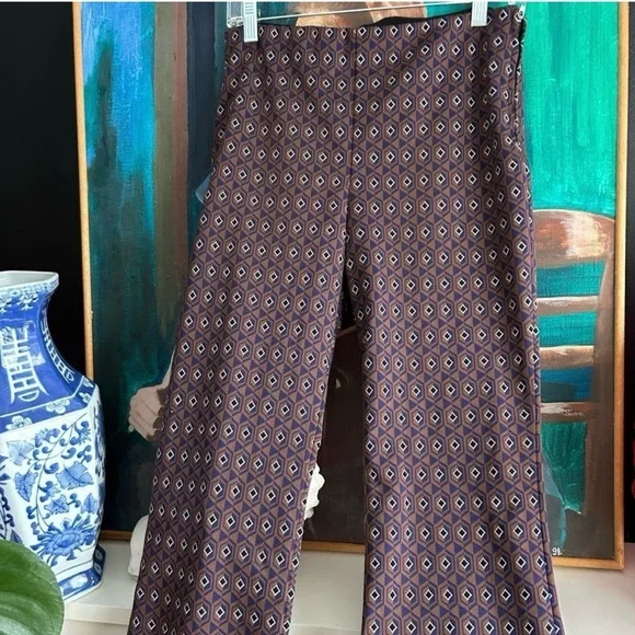 Zara flared Patterned Pants - Picture 9 of 15